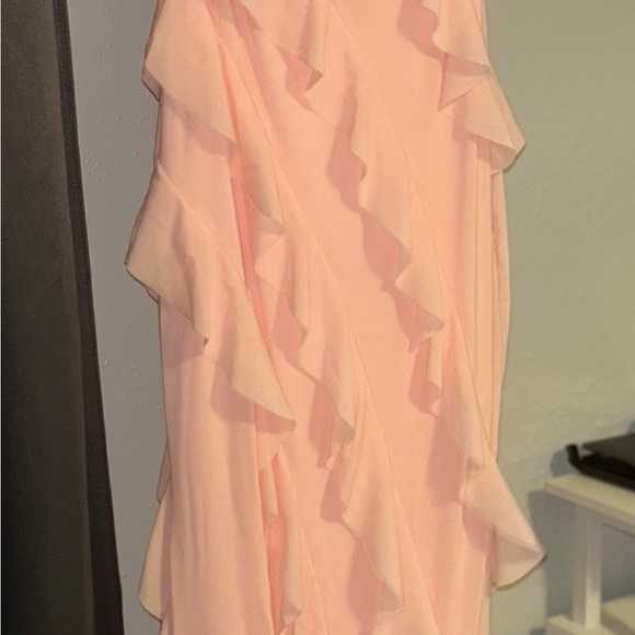 Pink Ruffle Prom Dress - Picture 2 of 3